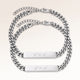 Friendship bracelets, pair of two bar bracelets in silver with personalized engraving, from Mon Chou