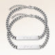 Friendship bracelets, pair of two bar bracelets in silver with personalized engraving, from Mon Chou