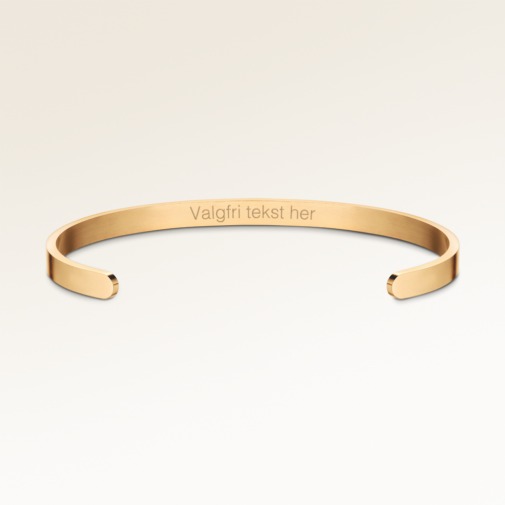 Bangle Armbånd - Indgravering (Guld)