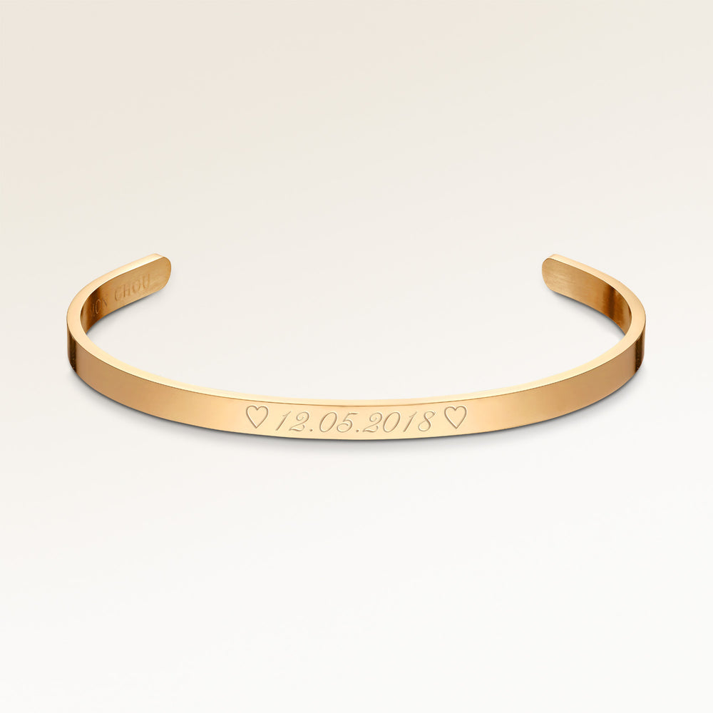 Bangle Bracelet - Engraving (Gold)