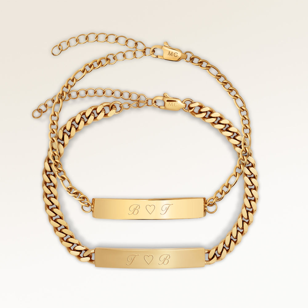 Kæreste Armbånd - Bar Armbånd (Guld)