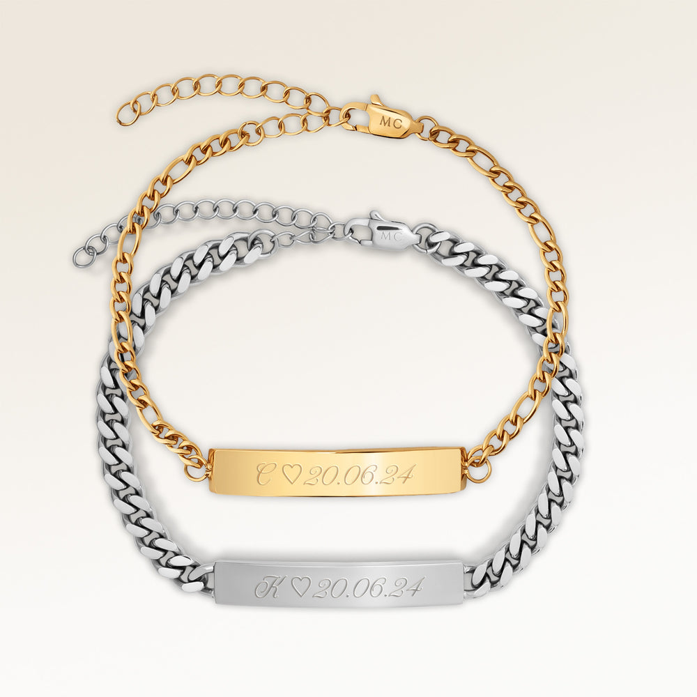 Kæreste Armbånd - Bar Armbånd (Guld & Sølv)