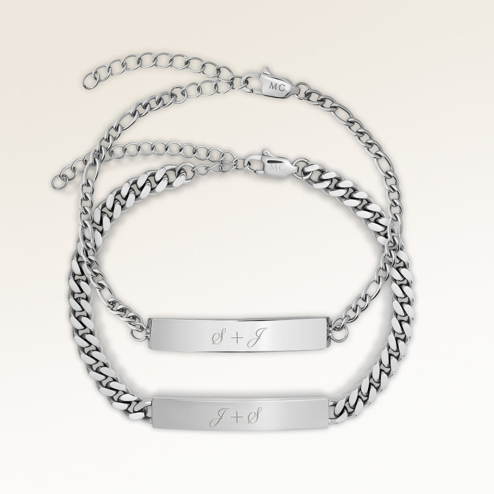 Kæreste Armbånd - Bar Armbånd (Sølv)