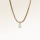 Letter pendant C in gold with white zircons, personalized initial necklace from Mon Chou