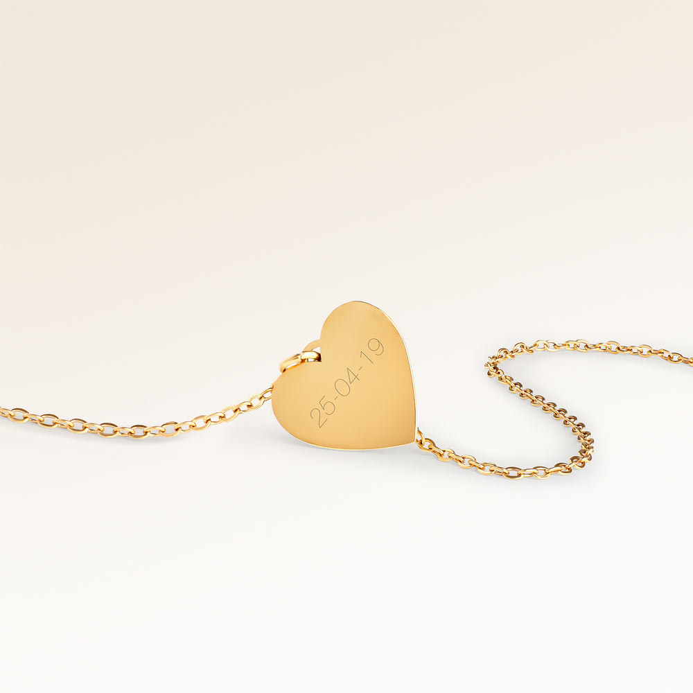 Circle Necklace - Engraving (Gold)