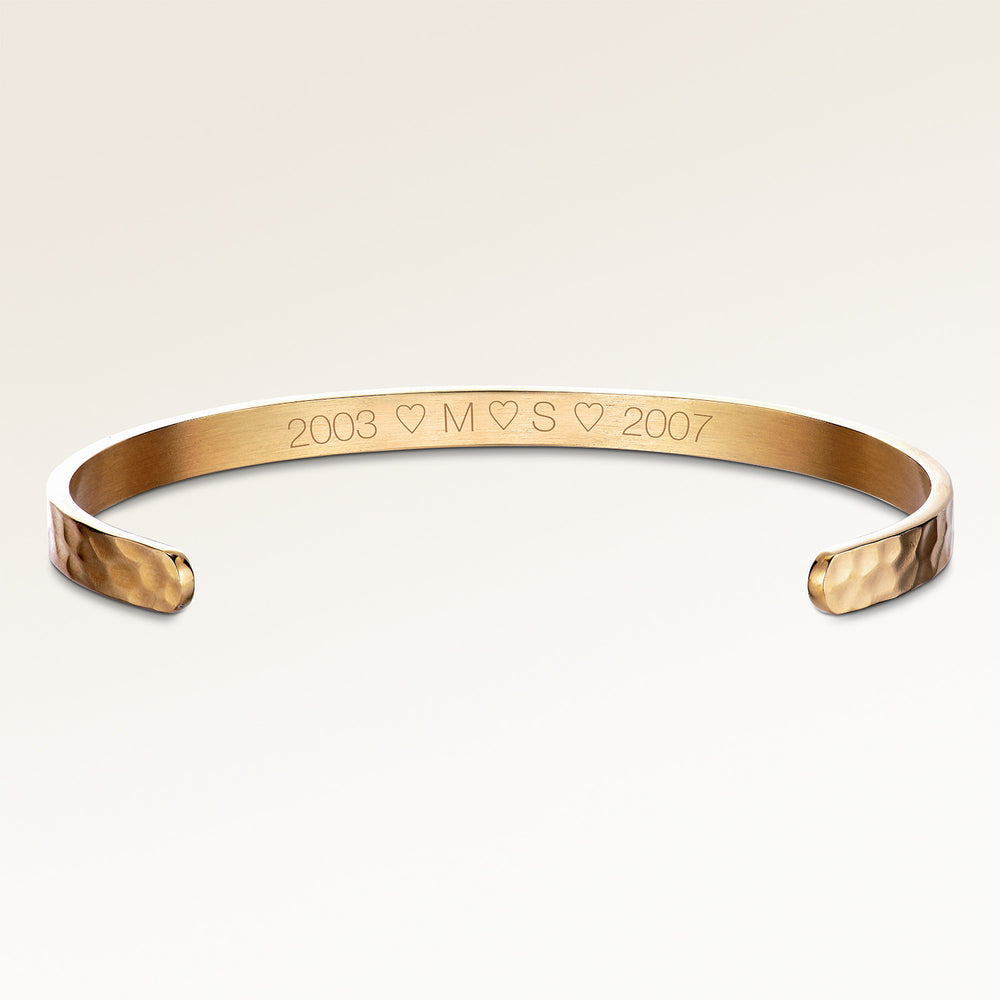 Ocean Waves Armbånd - Indgravering (Guld)
