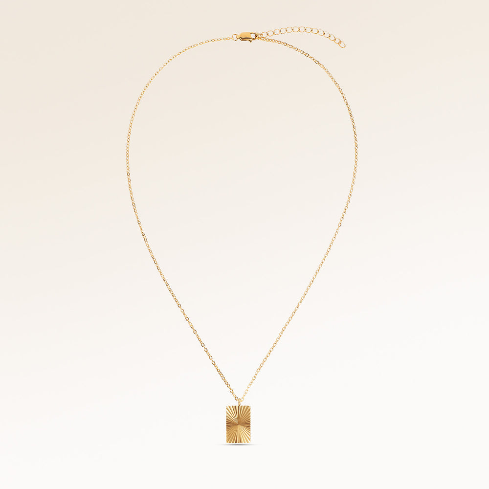 Carré Necklace - Engraving (Gold)